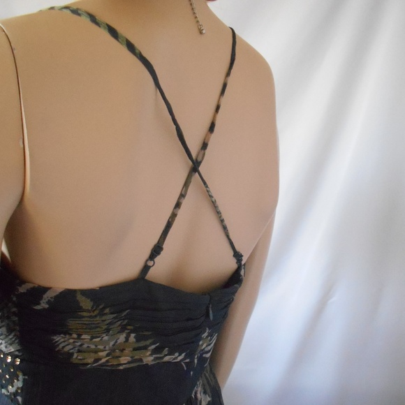 New MAX & CLEO Sz 10 Faux Wrap Beaded Dress - Picture 3 of 4